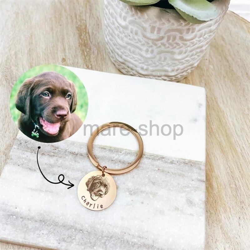 キーホルダー チャーム 犬 いぬ 猫 ねこ ペット 名入れ 名前入り 写真