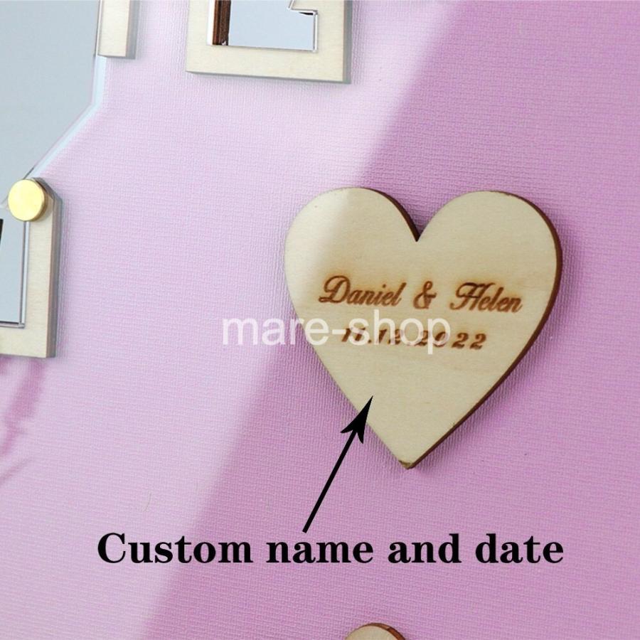 オーダーメイド　ハートドロップス　ハンドメイド　お祝いのプレゼントにも！ ハートドロップス＊50名用】結婚証明書 ウェディングドロップス