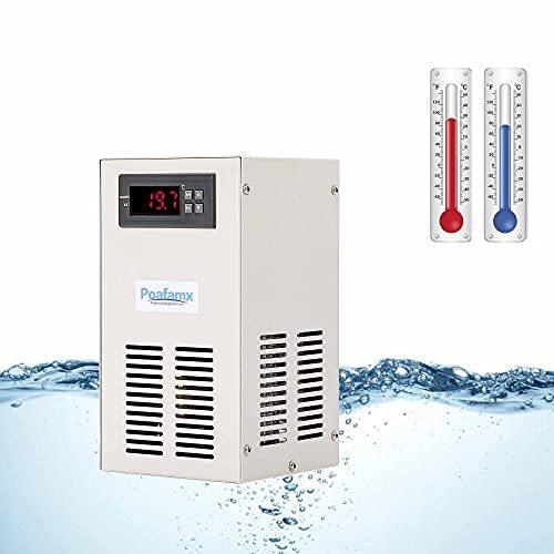 上質で快適 Poafamx 水槽 クーラー 23度まで調整可能 l 冷却と加熱 淡水 海水両用 ウォータークーラー 水冷設備 パイプ付き オープニング大放出セール Sachigeo Com