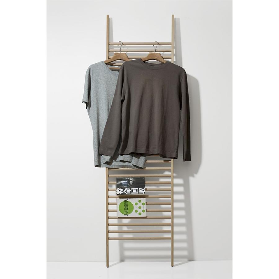 ハンガーラック スリム 頑丈 ラダーラック木製 はしごシェルフ