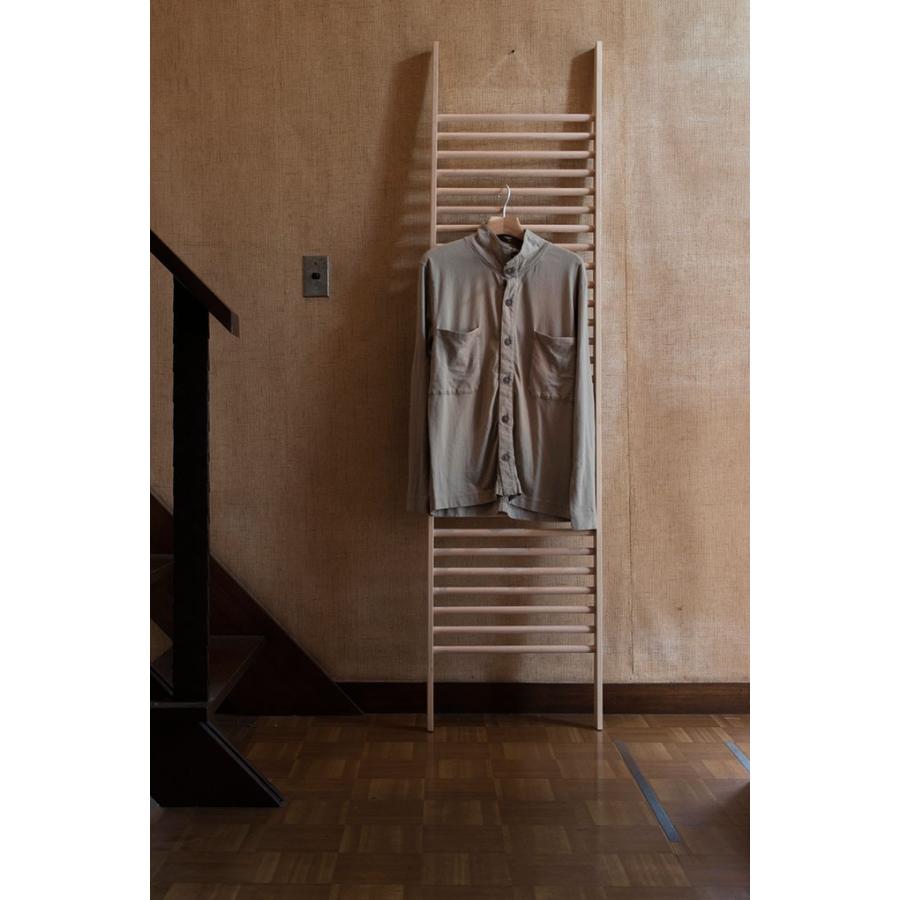 ハンガーラック スリム 頑丈 ラダーラック木製 はしごシェルフ