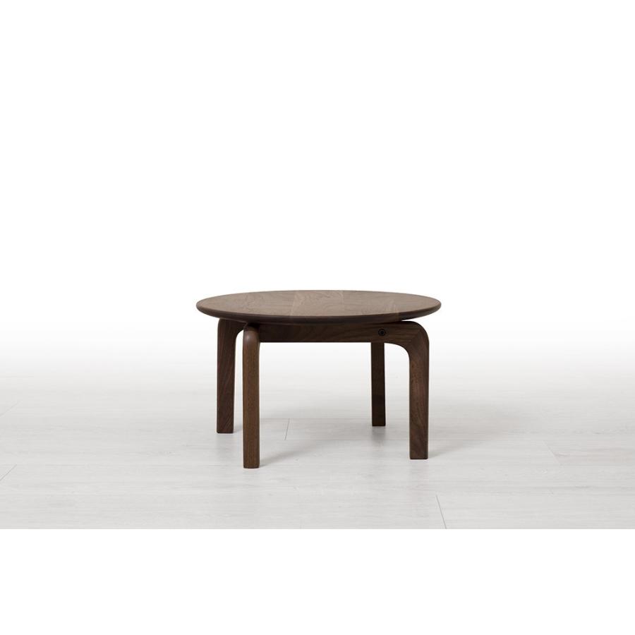 ローテーブル 木製 おしゃれ 天然木無垢材 ウォールナット オーク チェリー LISCIO (リッショ) テーブル 円形 ダイニングテーブル 丸 42