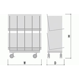 ファイルワゴン ファイルボックス ファイルスタンド a4 書類棚 オフィス おしゃれ 収納 書類ケース CRT-A4-FS-600W-SET-01の画像