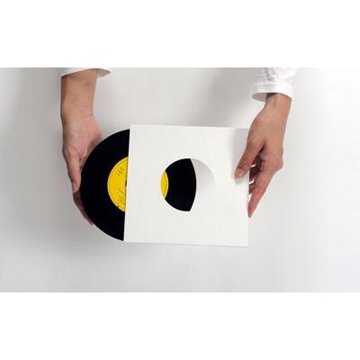 7インチレコードセット レコード厚紙 ジャケット EPレコード7インチ用 白 100枚 セット/EP-006