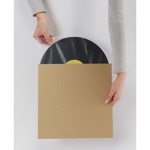 LPレコード12インチ 用 厚紙 ジャケットケース 穴なし クラフト茶 50枚