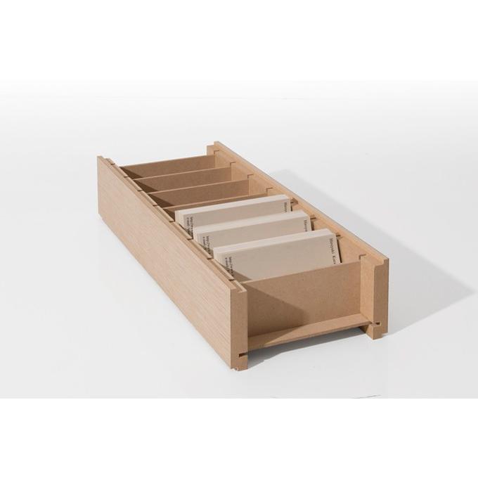 名刺整理箱木製 カード入れ デスク整理 デザイン : 本棚 壁面