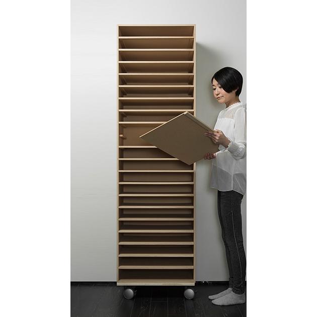 ファイルワゴン ファイルボックス 書類棚A3 スライドラック 木製