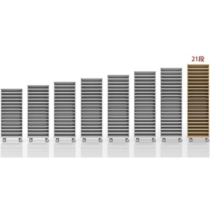書類ラックキャスター 【ボーナスストア＋5%】 A3 キャスター付き書類ラック木製 マップケース（PNO-A3-21×1・BLC-12-BX×1）｜margherita｜02