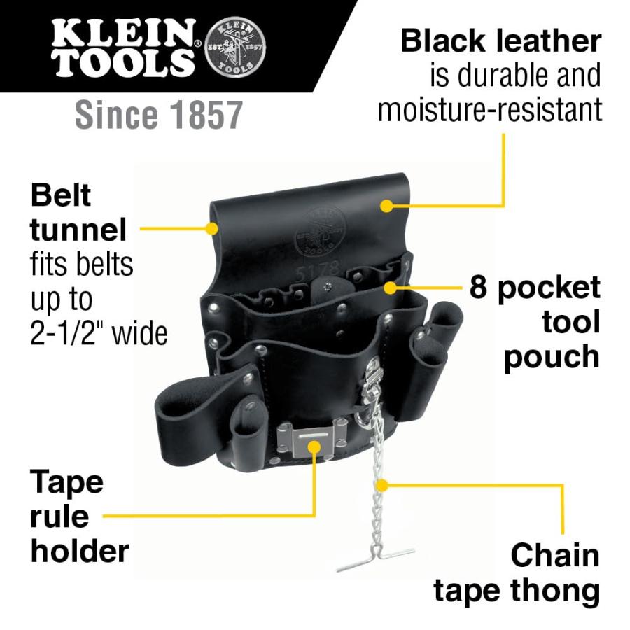 ＫＬＥＩＮ レザーツールポーチ ８ポケット 5178