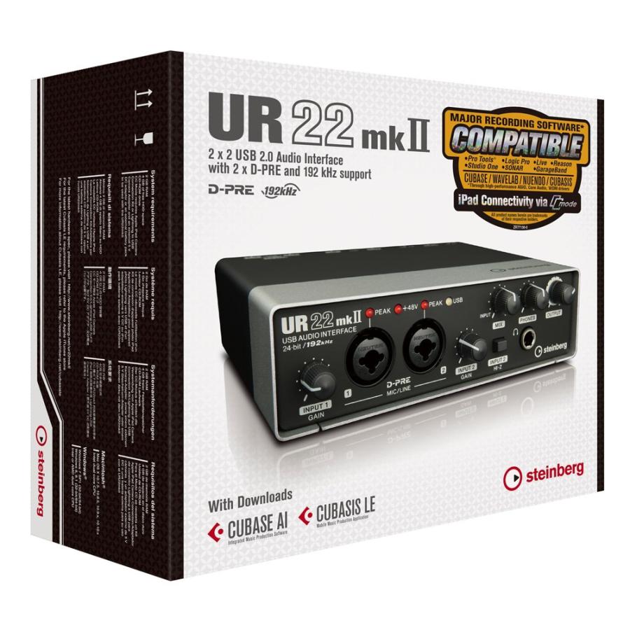 Steinberg スタインバーグ 2x2 USB2.0 24bit/192kHz オーディオインターフェース UR22mkIIの画像