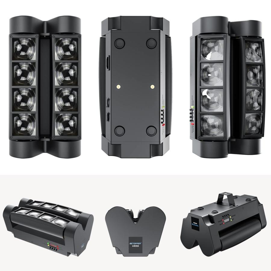 BETOPPER ムービングライト 8x3W RGBW LED 舞台照明 ディスコライト ステージライト ステージ照明 DMX512 7/13CH D_2