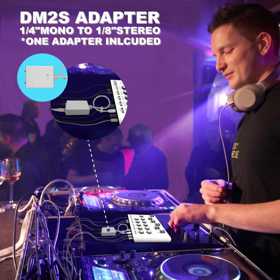 Maker hart Loop Mixer 5チャンネルステレオ音声ミキサー (白い, シンプル)_5