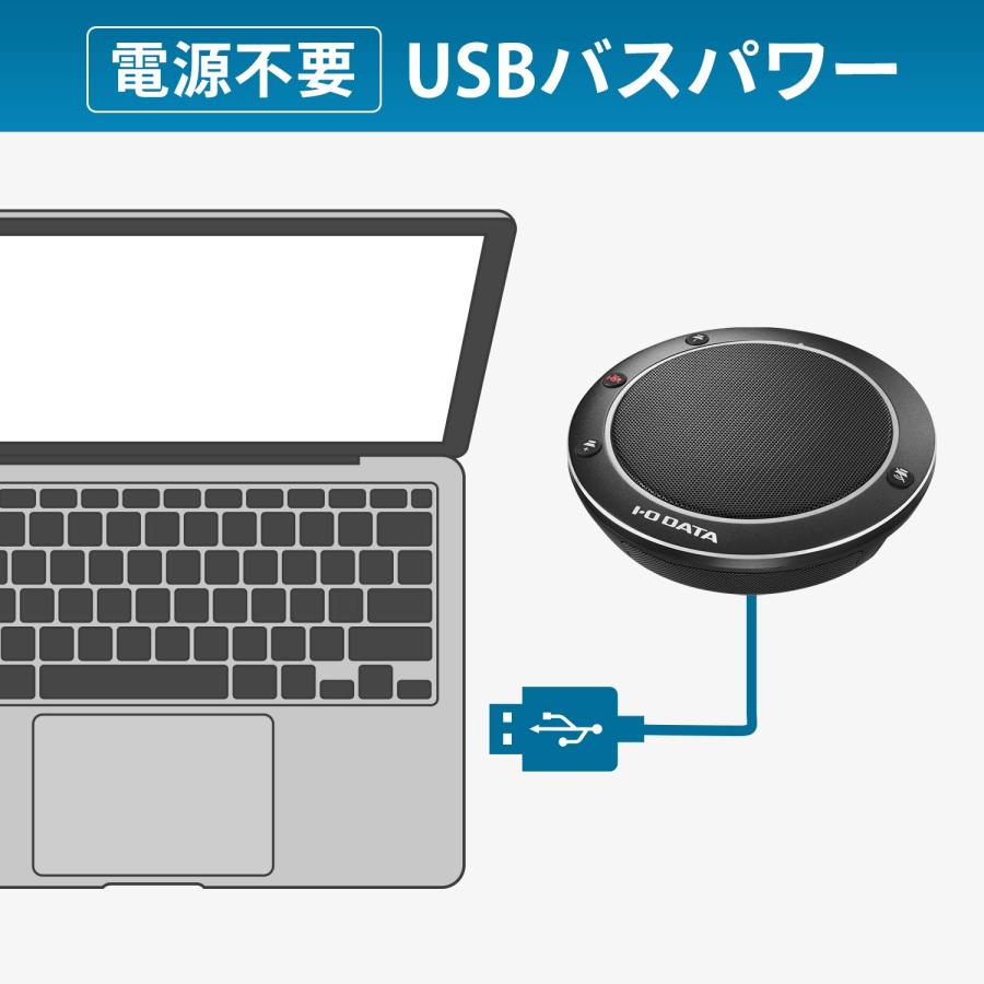 アイ・オー・データ USBスピーカーフォン 少人数向け Web会議 Zoom/Teams/Skype/Google Meet対応 コンパクトサイズ ヘ_3