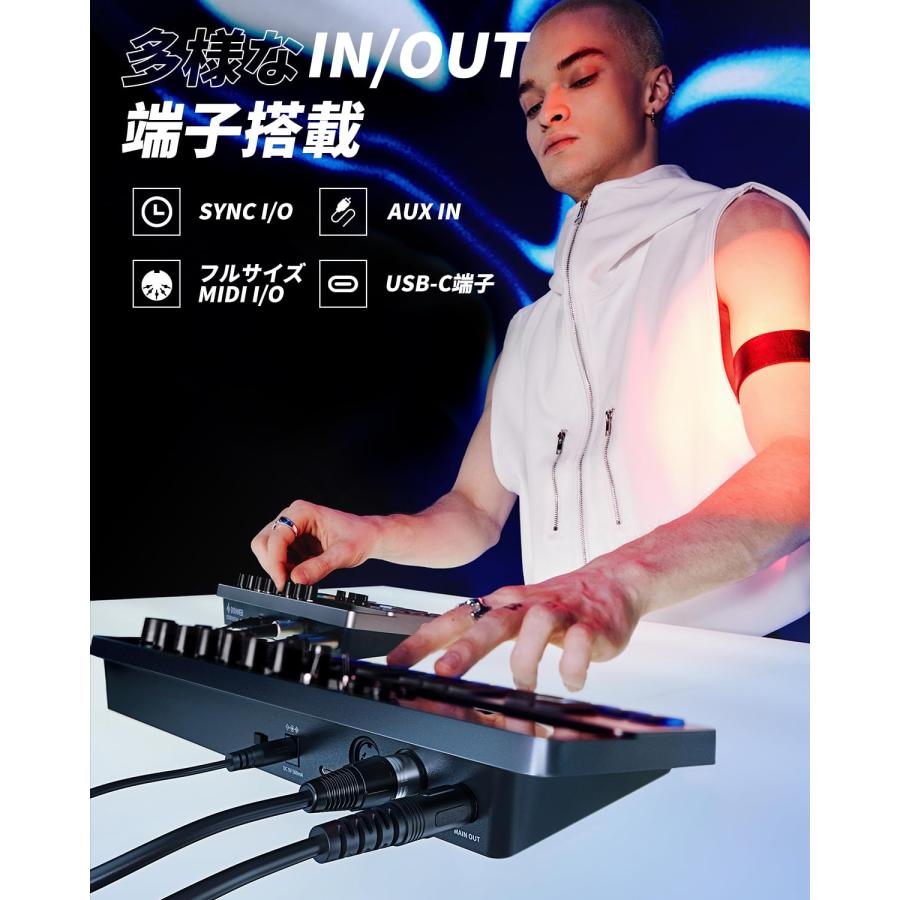 Donner シンセサイザー Essential B1 アナログ 軍事基地 シーケンサー 128御定まり LED映写幕 midi IN/OUT端子搭
