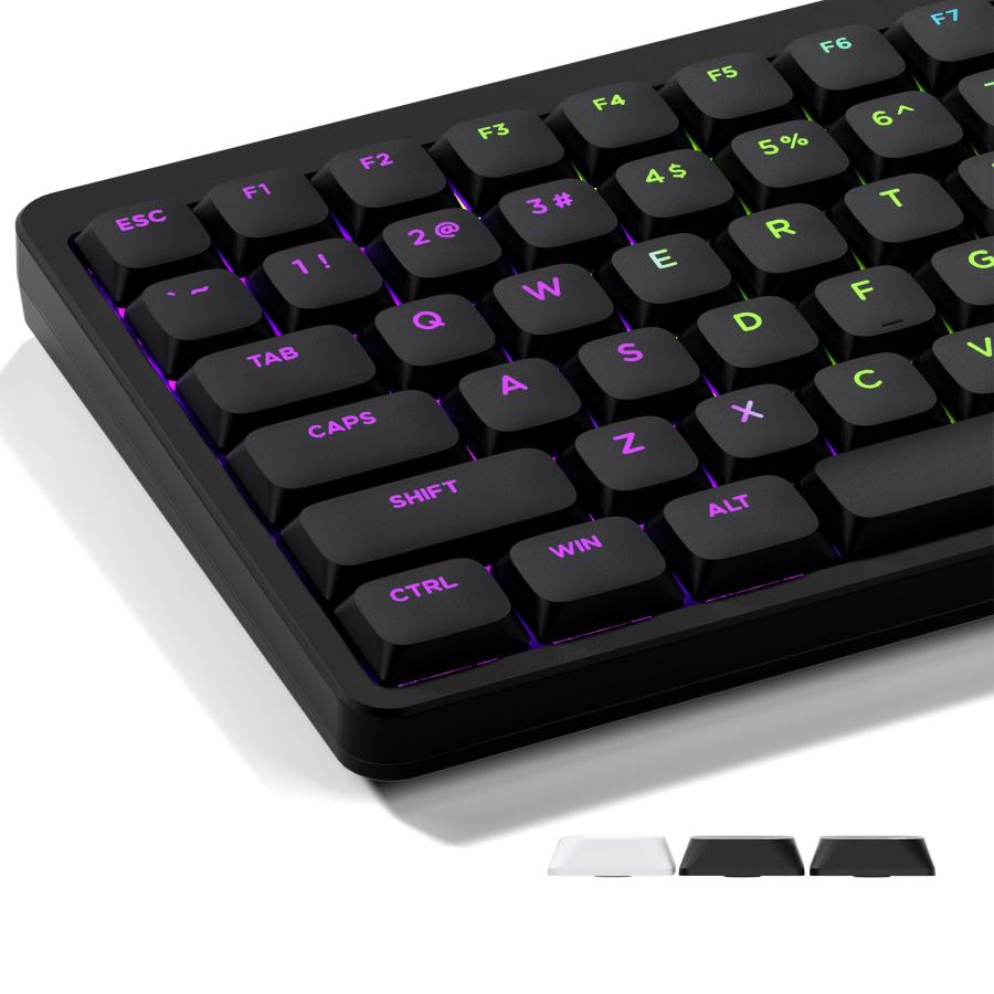 低プロファイルキーキャップ、XVX ダブルショットPBT ブラックキー