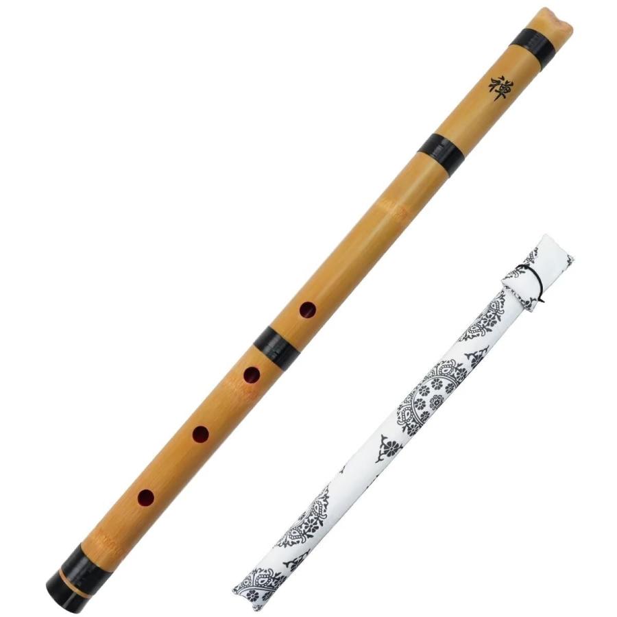 尺八 竹製 フルート 縦笛 1尺8寸 日本伝統楽器 プロ仕様 音色豊か 耐久