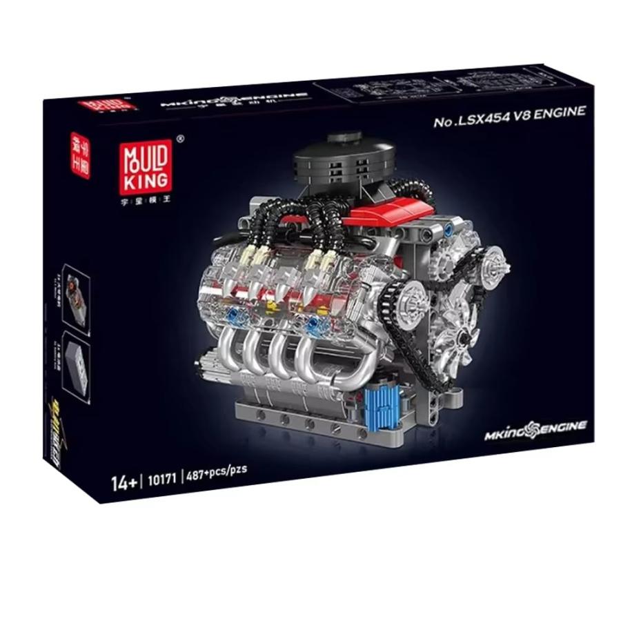 zmart MOULD KING 10171 テクニカル モーター付き LSX454 V8 エンジン