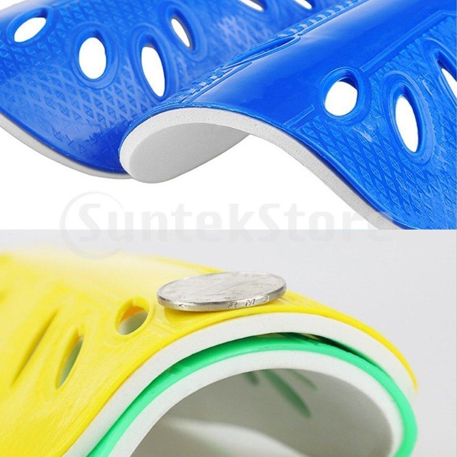 新しいコレクション フットボールの訓練のすねの足の監視サッカーパッドサポート保護装置は黄色を装備します