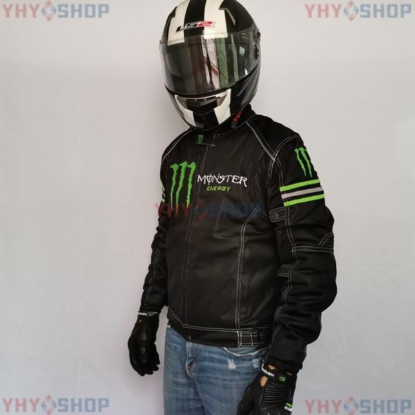 Monster Energy バイクジャケット ブラック/グリーン モンスター エナジー バイク ジャケット ライダースジャケット