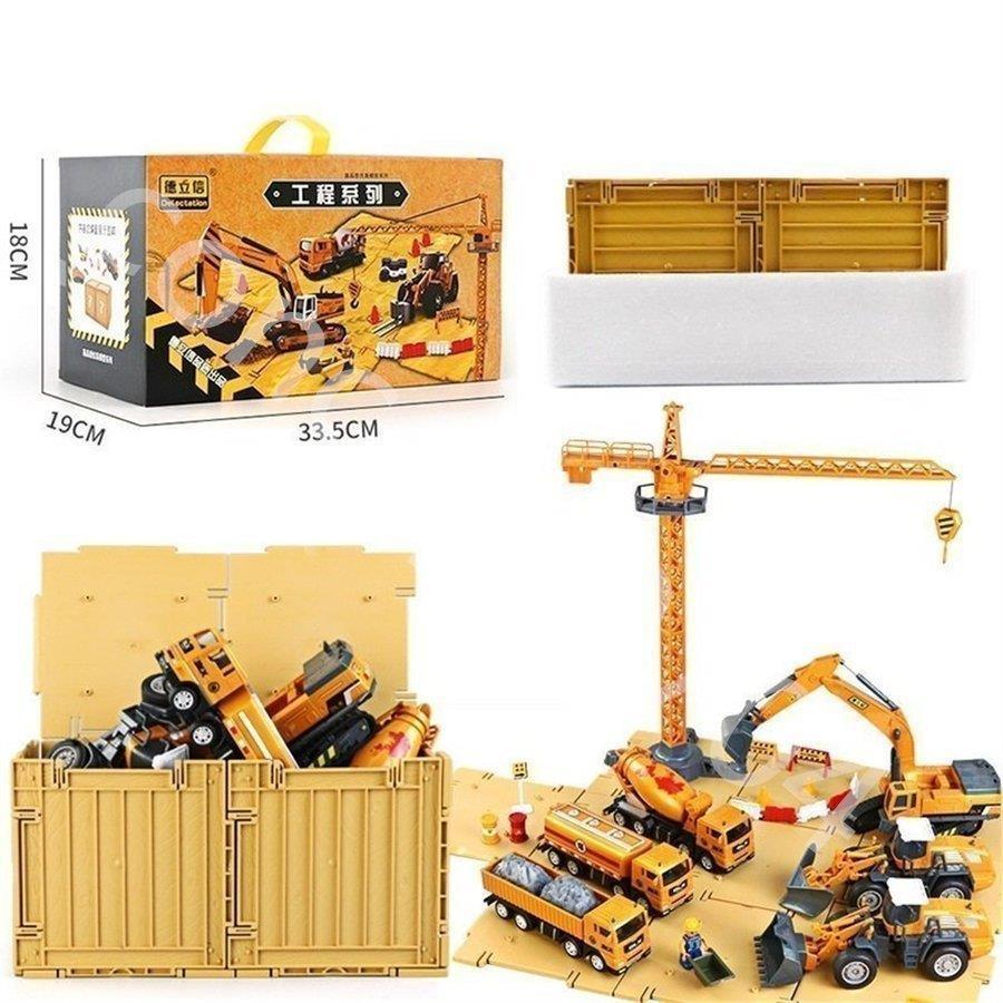 建設車両 7種類セット はたらく車 工事カー 作業車両 おもちゃ ミキサー車 工事現場 収納箱入り 模型 モデルカー 赤ちゃん 幼児 子ども プレゼント 男の子に |  | 09