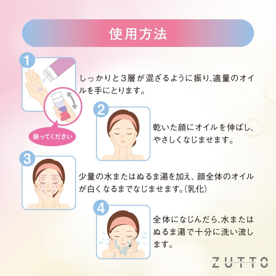 クレンジングオイル クレンジング メイク落とし 無添加 ZUTTO 敏感肌