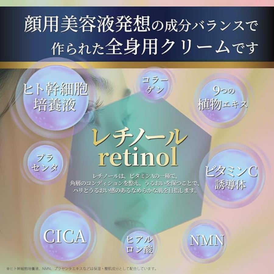 レチノールクリーム レチノール ボディクリーム 敏感肌 乾燥肌 ヒト