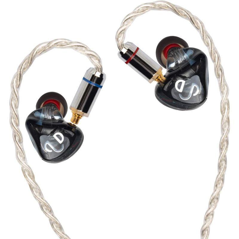 AIDERLOT M5 イヤホン 有線 ハイエンドイヤホン IEMs インイヤーモニター，5つのバランスドアーマチュアイヤホン，2単結晶銅銀 M5 イヤホン 有線 ハイエンドイヤホン IEMs インイヤーモニター，5つのバランスドアーマチュアイヤホン，2単結晶銅銀