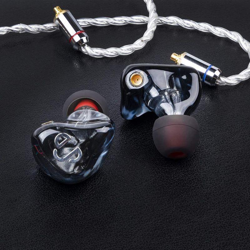 AIDERLOT M5 イヤホン 有線 ハイエンドイヤホン IEMs インイヤーモニター，5つのバランスドアーマチュアイヤホン，2単結晶銅銀 M5 イヤホン 有線 ハイエンドイヤホン IEMs インイヤーモニター，5つのバランスドアーマチュアイヤホン，2単結晶銅銀