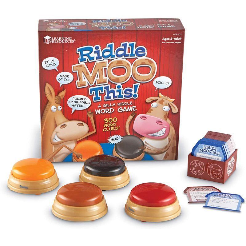 新規購入 ラーニング リソーシズ Learning Resources 英語教材 なぞなぞ カードゲーム 動物の鳴き声ブザー 4種類付き Ler37 ボードゲーム Www We Job Com