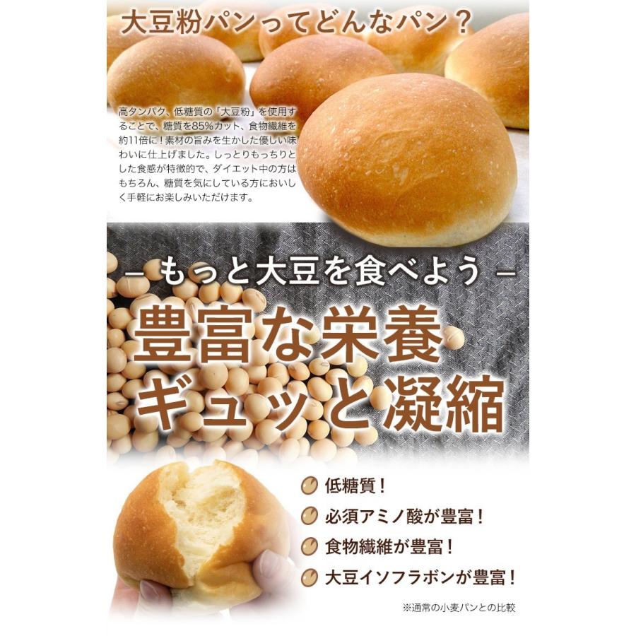 低糖質パン 糖質85％カット 天然素材 低糖質 大豆粉パン 10個セット