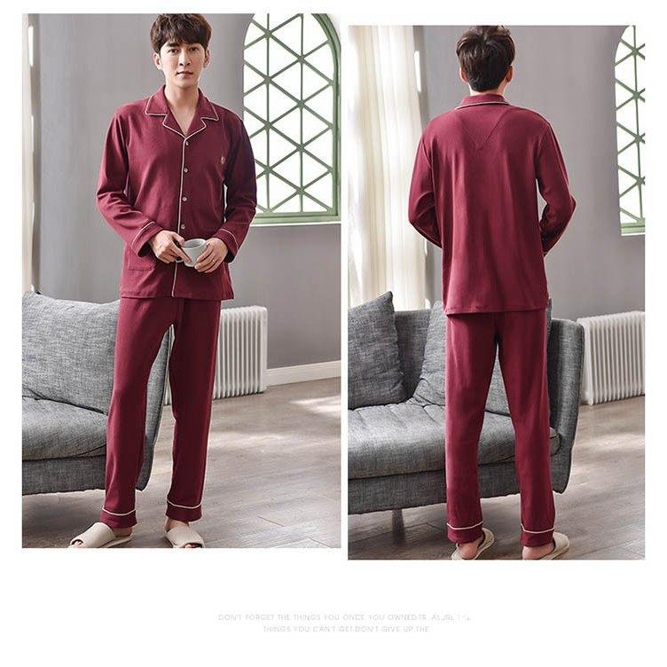 ルームウェア パジャマ メンズ 純綿 長袖 長ズボン かっこいい 紳士 ゆったり 春秋冬 男性 ナイトウェア 質感ある 部屋着 着心地良い 9色選べる Ladys Gla4767 Mariage Mall 通販 Yahoo ショッピング