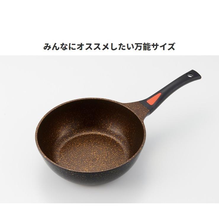 アイメディア フライパン マーブルコート IH対応 24cm 深型 深め 焦げ