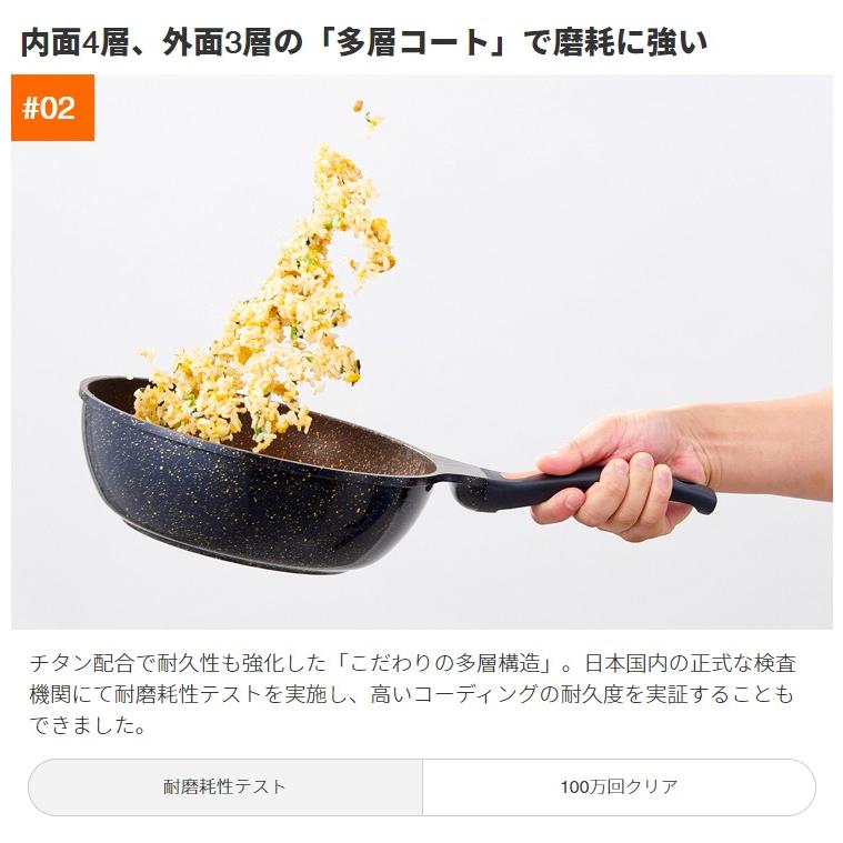 【新品】 24cm フライパン/5層構造 IH対応 アイメディア フライパン マーブルコート IH対応 24cm 深型 深め 焦げ