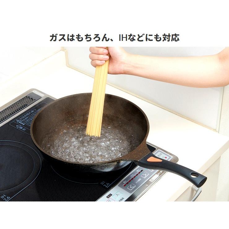 アイメディア フライパン マーブルコート IH対応 28cm 深型 深め 焦げ