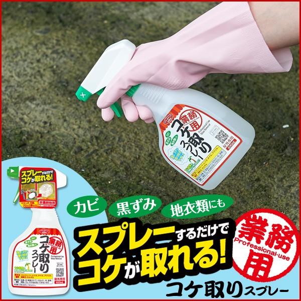 コケ取り剤 苔取り剤 洗剤 400ml コケ掃除 外壁 玄関 コンクリート 石畳 墓石 駐車場 レンガ タイル モルタル 屋外用 スプレー 苔除去 業務用 アイメディア｜mariamaria