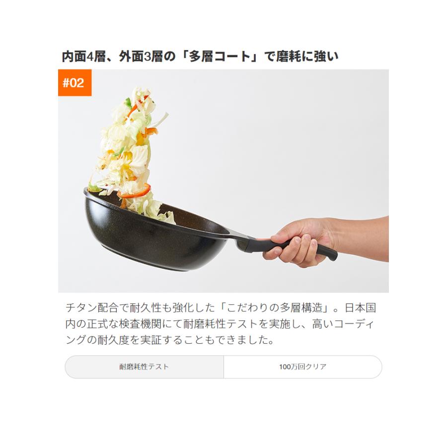 アイメディア フライパン マーブルコート IH対応 26cm 深型 深め 焦げ