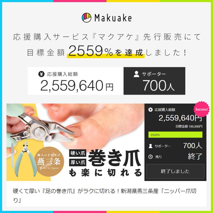 巻き爪用爪切り ニッパー 燕三条 ニッパー爪切り スリム刃 巻き爪 ヤスリ付 爪やすり付 つめきり 日本製 爪きり 硬い爪 足の爪 介護 ネイルケア アイメディア | アイメディア | 03