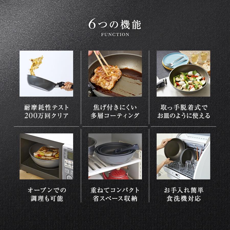アイメディア フライパン 24cm 深型 チタンシェフ 鍋 IH対応 取っ手が