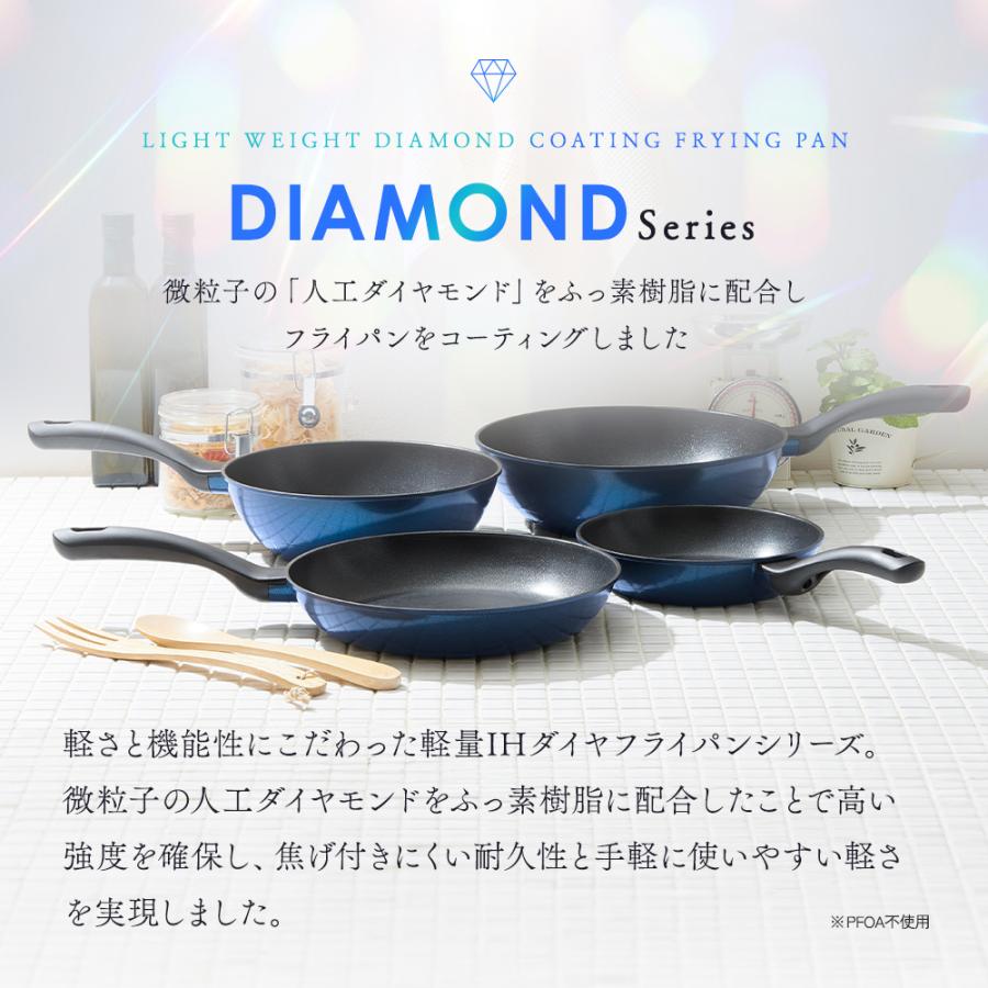 アイメディア 軽量 フライパン ダイヤモンドコート IH対応 ガス火対応