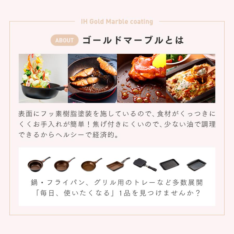 アイメディア フライパン マーブルコート IH対応 20cm 深型 深め 焦げ