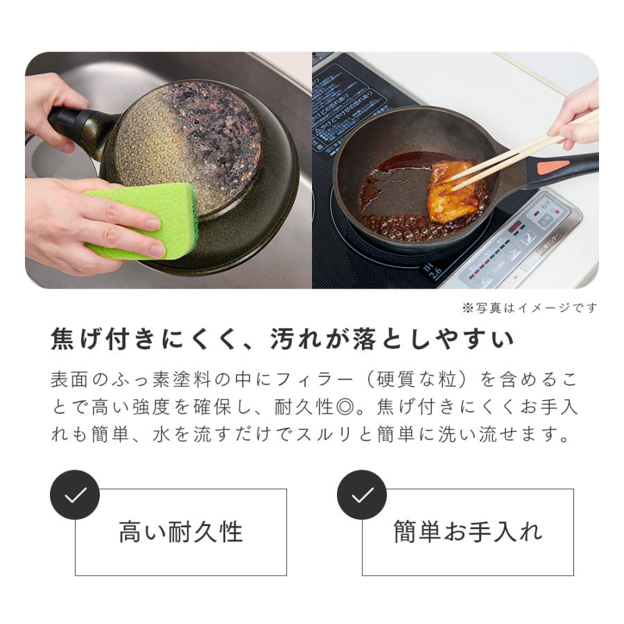 アイメディア フライパン マーブルコート IH対応 20cm 深型 深め 焦げ