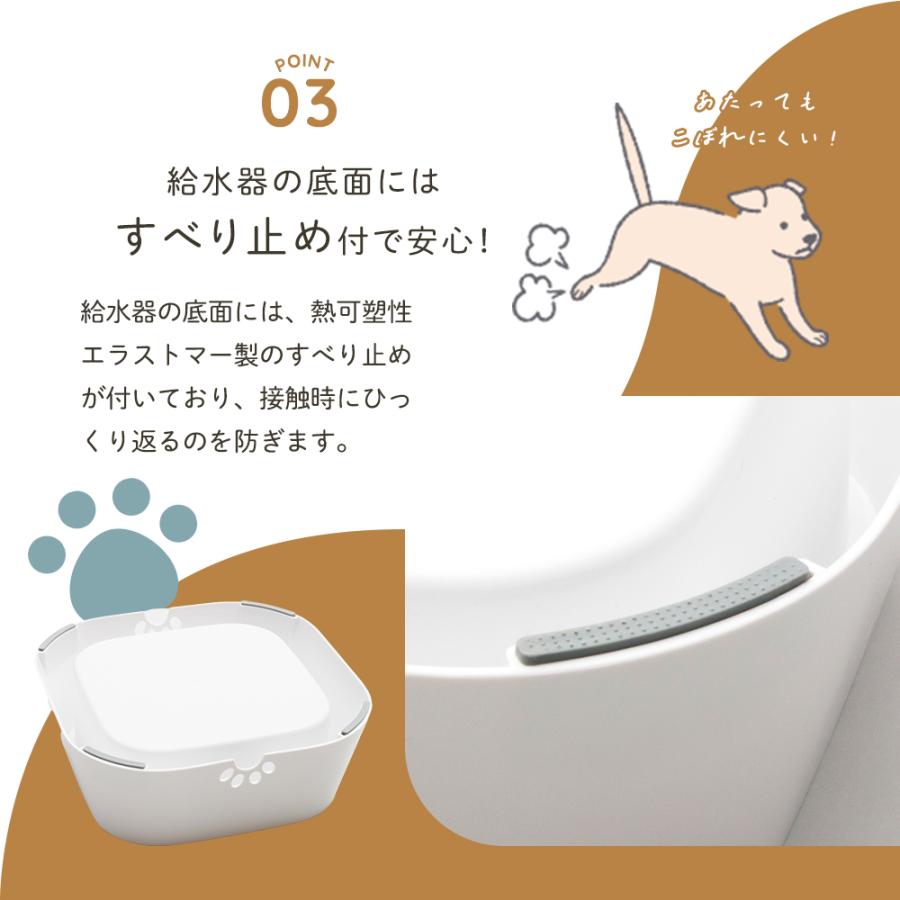 給水器 水飲み器 ペット 犬用 猫用 1リットル 飛び散り防止 こぼれ