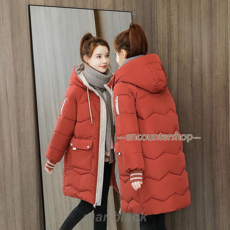 インナーダウンライトダウンロング丈ダウンジャケットレディース