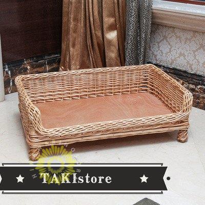 ペットベッド 耐噛み 藤ベッド マット 和式 ひんやり 犬用 犬マット 夏 クッション ペットソファ ござ 四季 寝床 猫用 手作り 編み物 大型犬 中型犬 