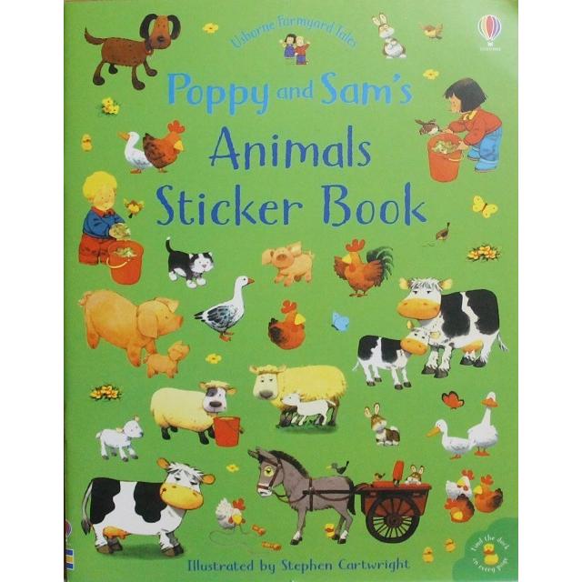 シール絵本 農場の動物 Usborne Sticker book Animals English4歳 5