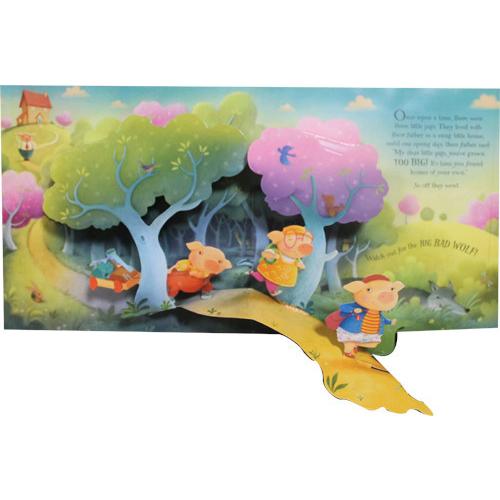 飛び出す絵本 3匹のこぶた Usborne 英語 しかけ絵本 ヨーロッパ発