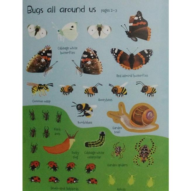 シール絵本 昆虫Usborne Sticker book Bugs English4歳 5歳 6歳