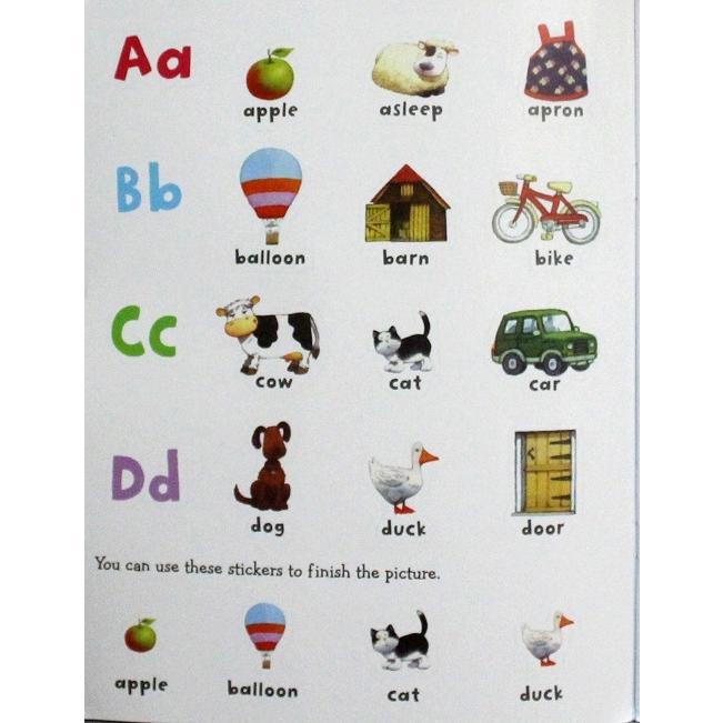 シール絵本 シールブック アルファベット 4歳 5歳 世界 英語 洋書