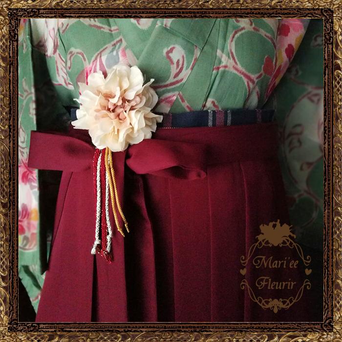 髪飾り かんざし 簪 和装 卒業式 袴 袴飾り 帯飾り 花 赤 紫