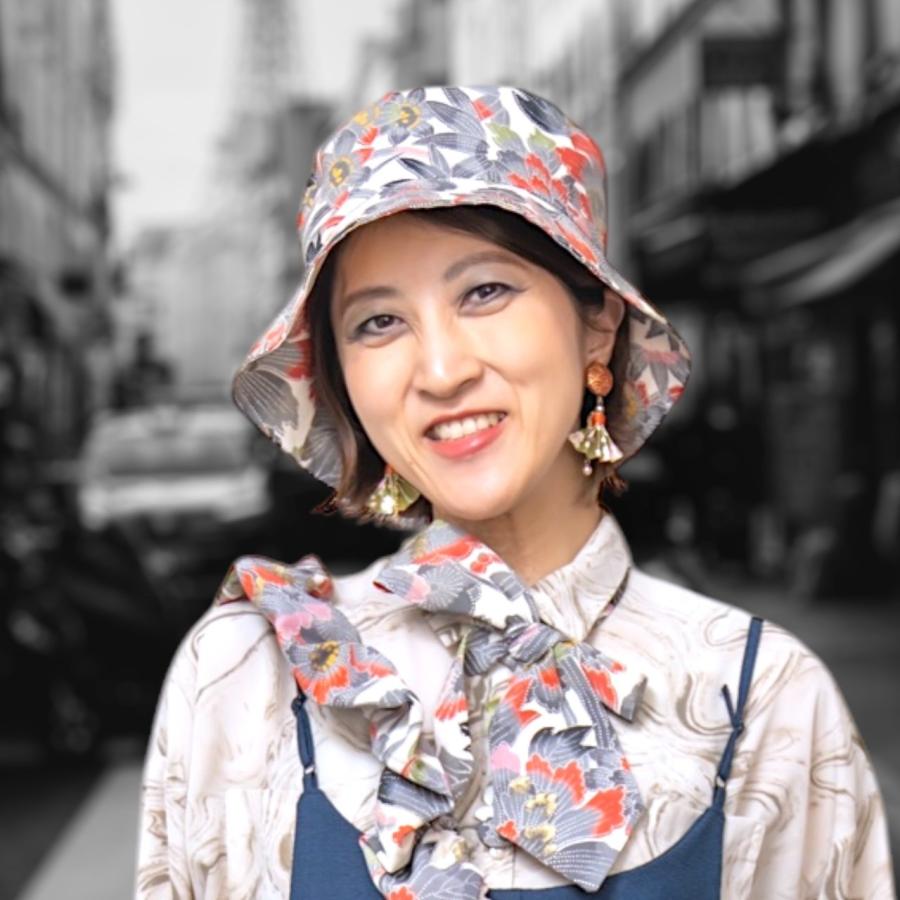 帽子 ハット レディース メンズ おしゃれ 和柄 大正浪漫バケット